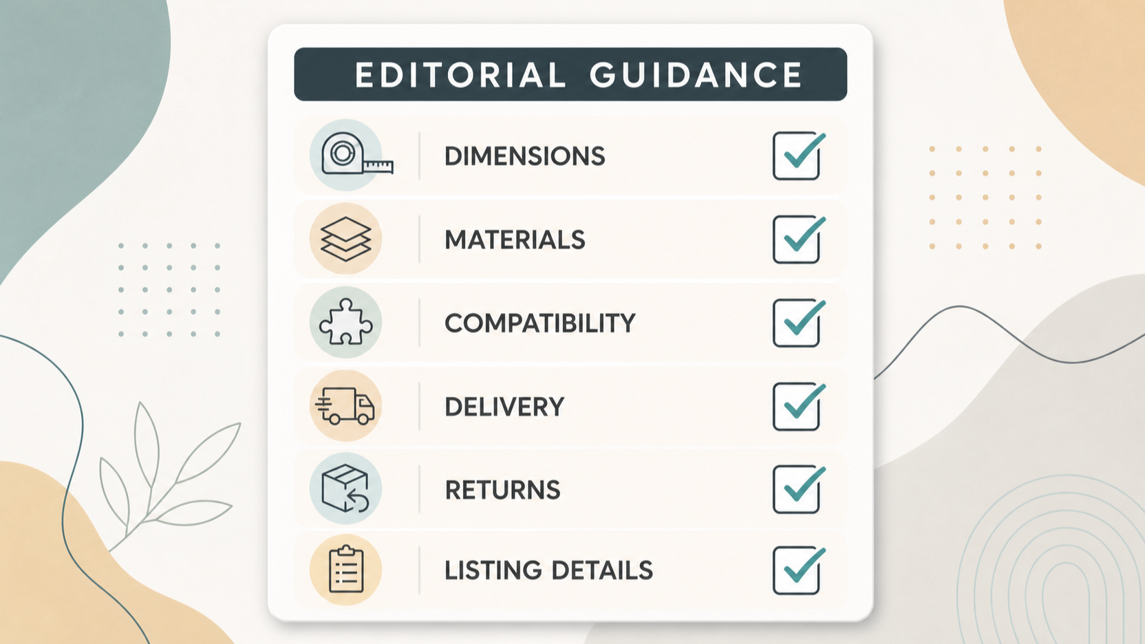 Reinforce pre-purchase checks without making unsupported quality or service claims