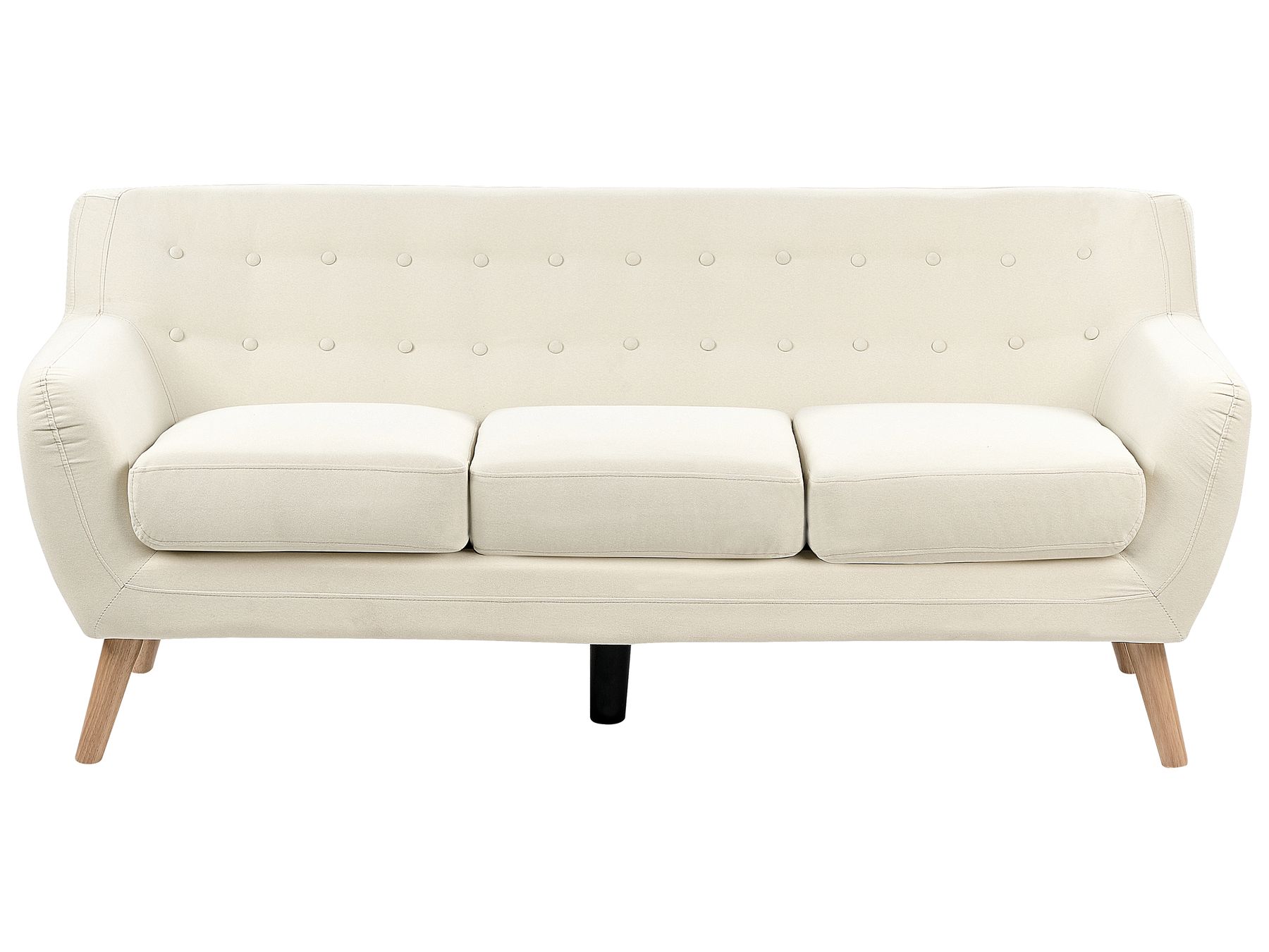 Beliani MOTALA light beige three-seater sofa