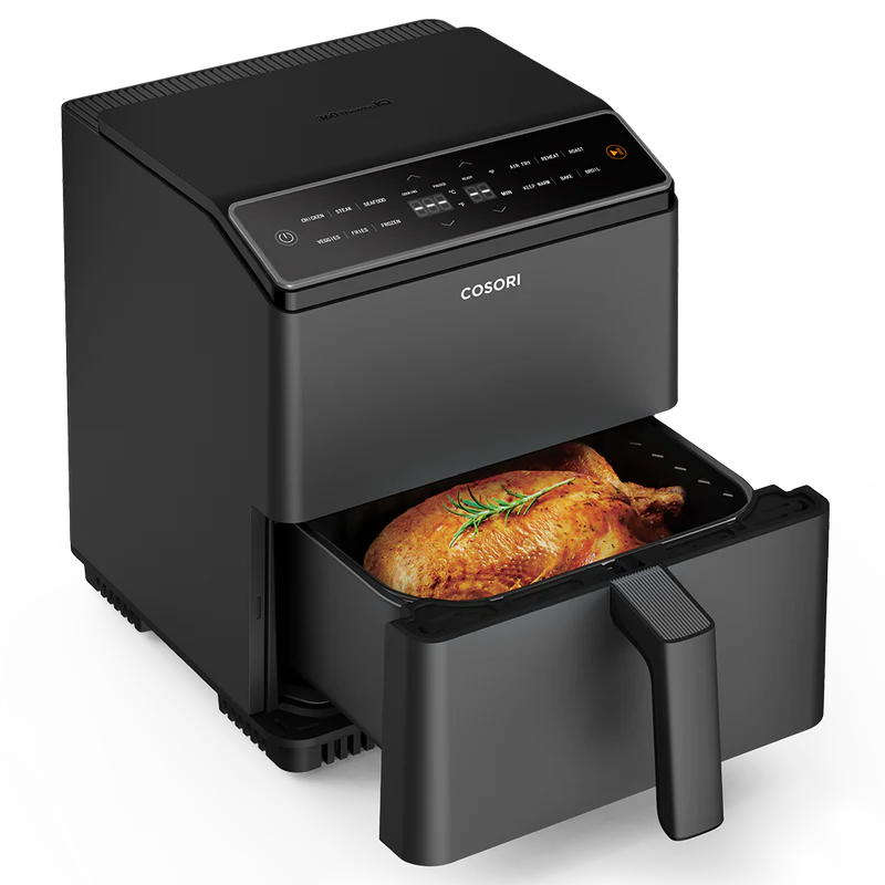 Cosori Dual Blaze basket and cooking chamber