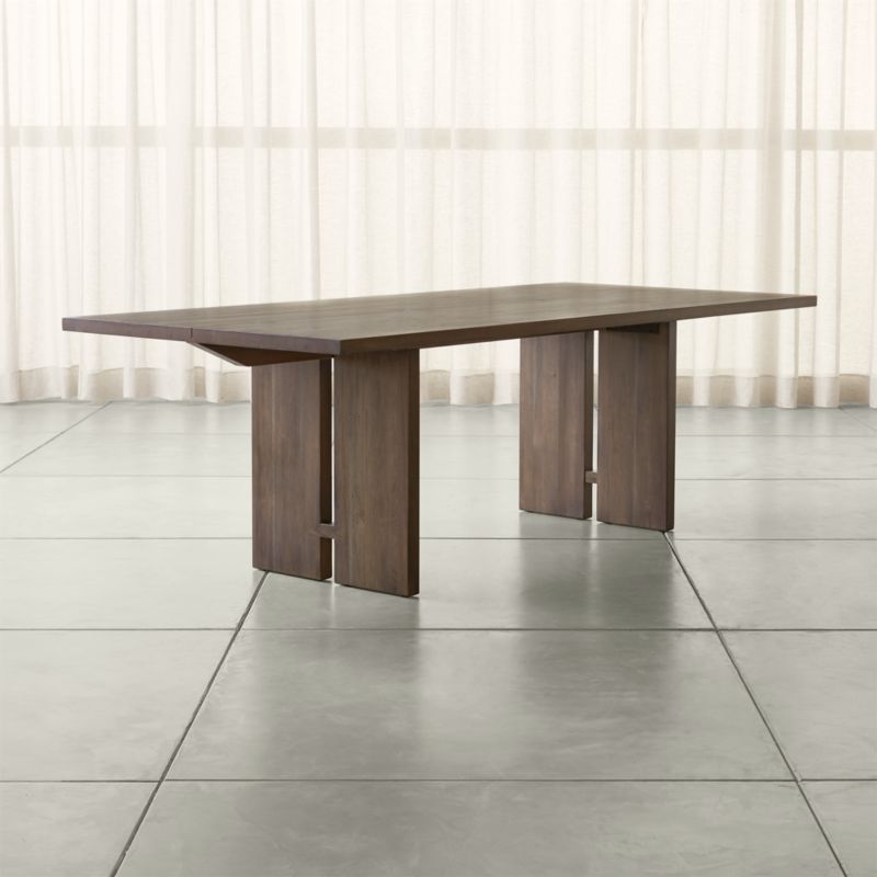 Crate & Barrel Monarch Dining Table in shiitake finish