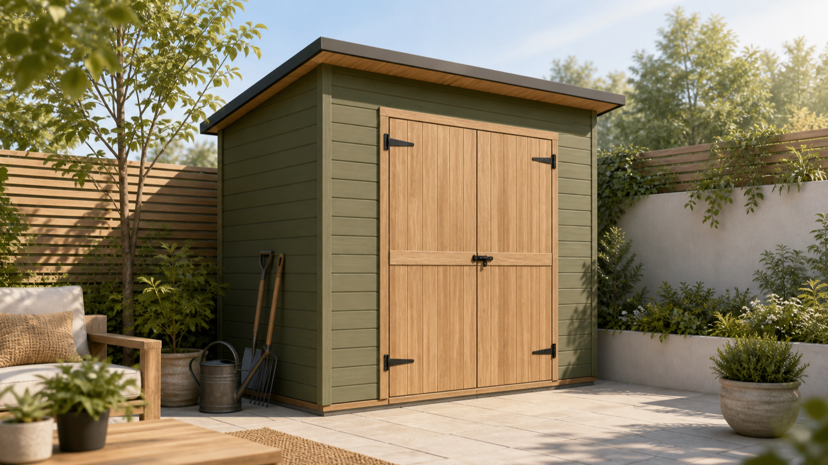 Forest 4Life 7x5 double door pent shed at Buy Sheds Direct