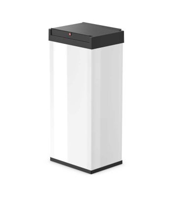 Hailo Big-Box Swing XL white waste bin with self-closing swing lid