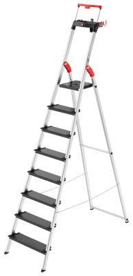 Hailo L100 TopLine aluminum safety stepladder
