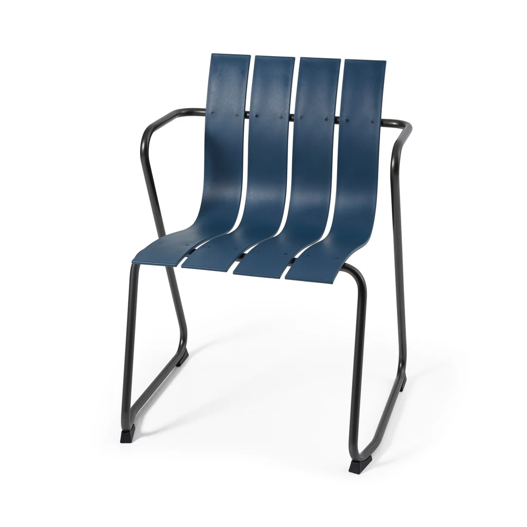 Mater Ocean Chair in dusty blue made with recycled materials