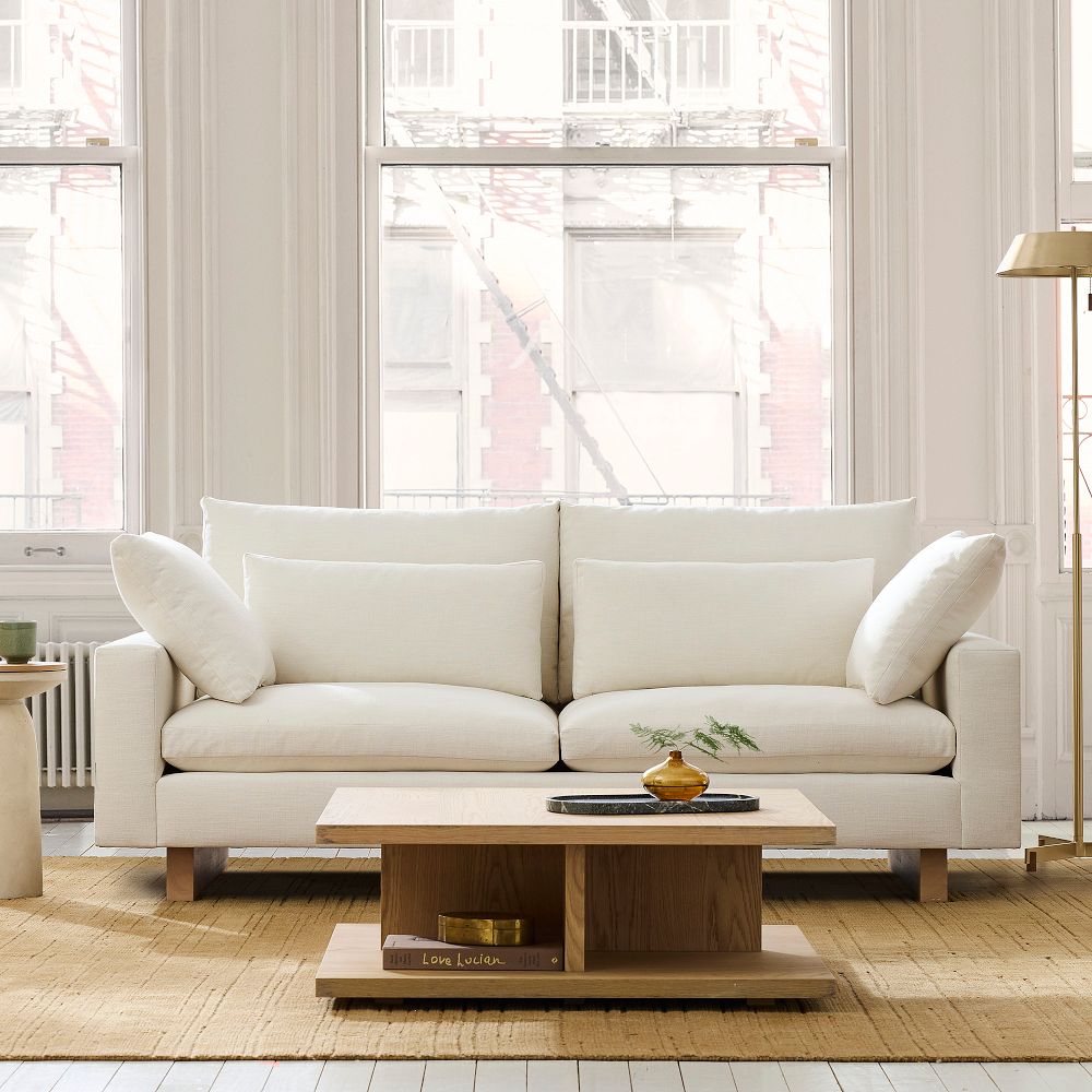 West Elm Harmony sofa in alabaster