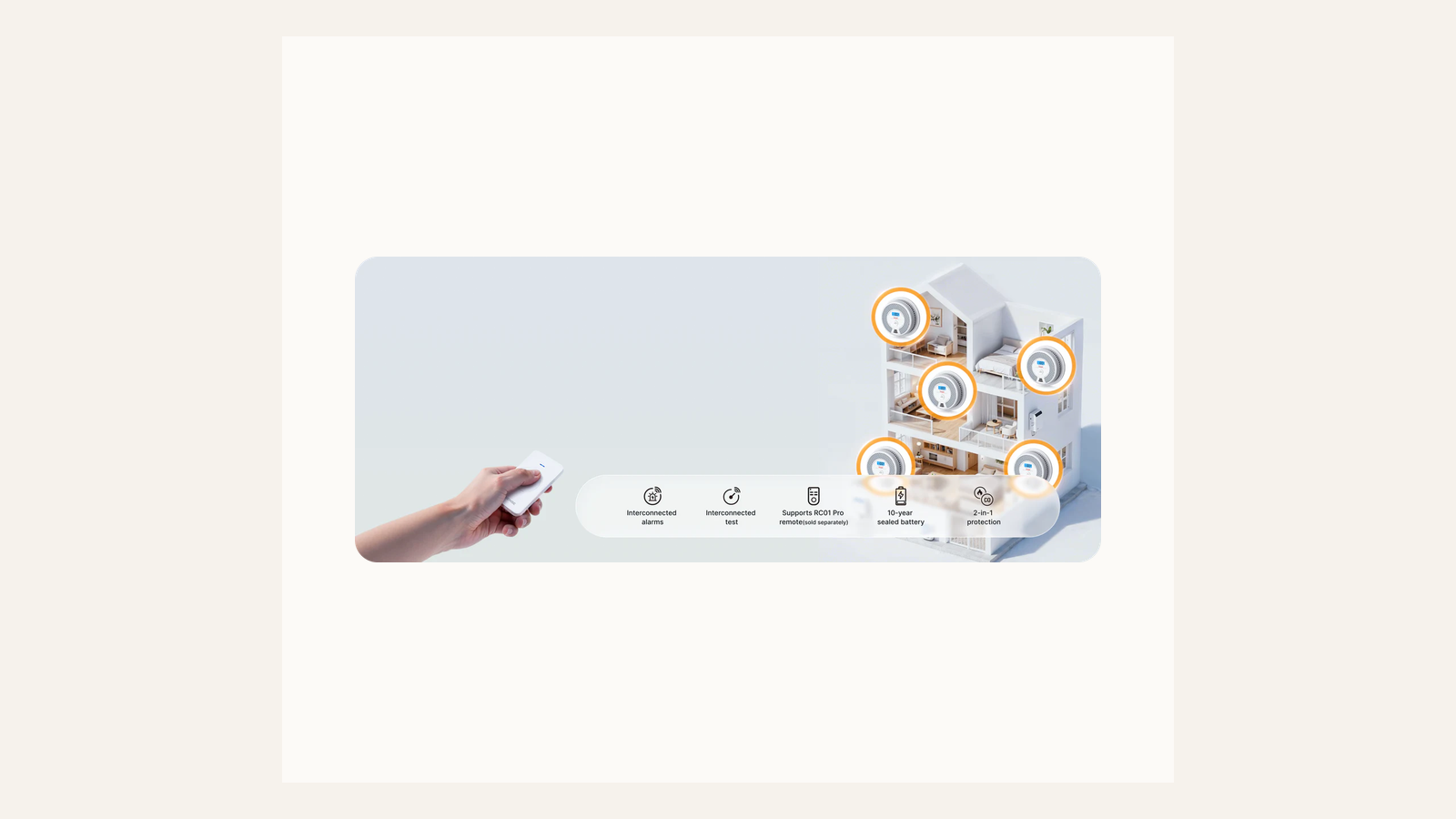X-Sense wireless interconnected smoke and carbon monoxide alarm